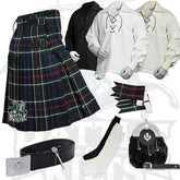 Battle Of Kilts Men’s Tartan Kilt Outfit – 8-Piece Scottish Set with Premium Accessories